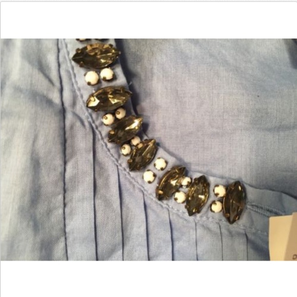 NWT J CREW Embellished blouse shirt Sz 10 - Picture 4 of 6